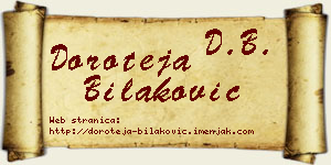Doroteja Bilaković vizit kartica